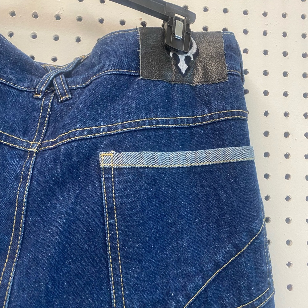 Bootcut Motorcycle Riding Jeans in Deep Blue - Picture 4 of 4